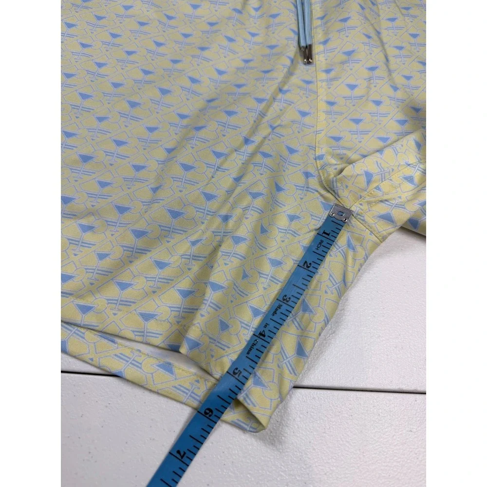 New Robert Graham Mens Martini Tower Swim Trunks Yellow Blue Martini Glass XL